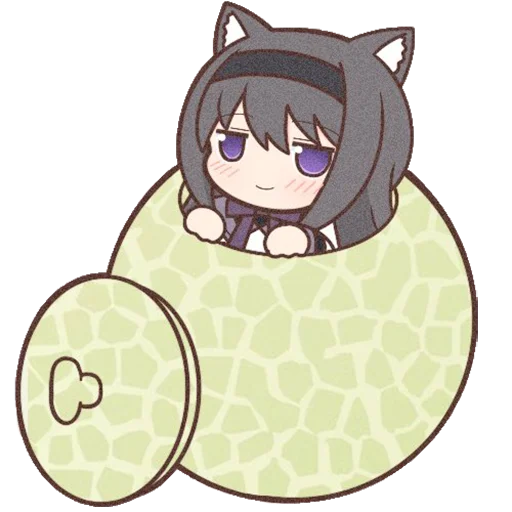 🍈 Стикер «Homura Akemi Neko» для Telegram