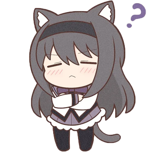 ❔ Стикер «Homura Akemi Neko» для Telegram