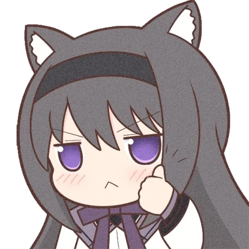 👍 Стикер «Homura Akemi Neko» для Telegram