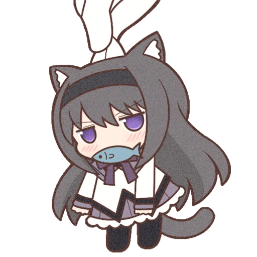 🐟 Стикер «Homura Akemi Neko» для Telegram