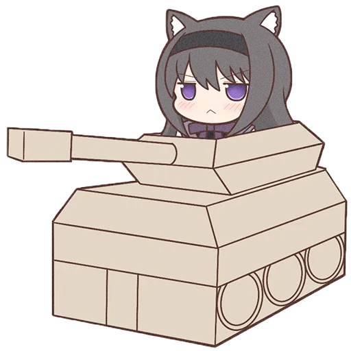 🔫 Стикер «Homura Akemi Neko» для Telegram