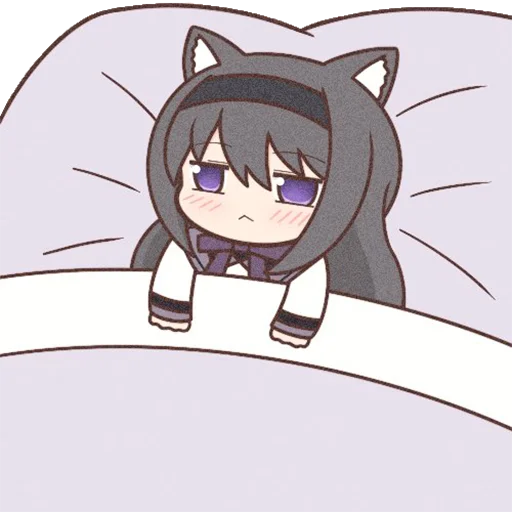 😴 Стикер «Homura Akemi Neko» для Telegram
