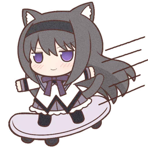 🛹 Стикер «Homura Akemi Neko» для Telegram