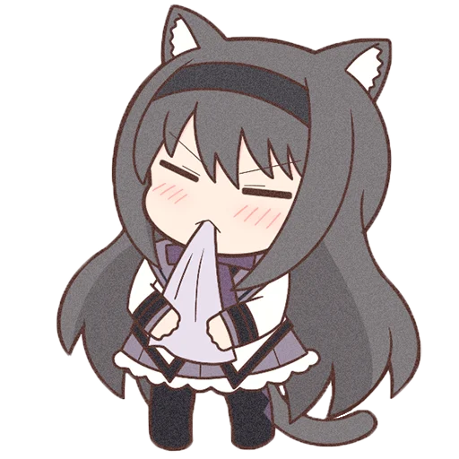 😝 Стикер «Homura Akemi Neko» для Telegram