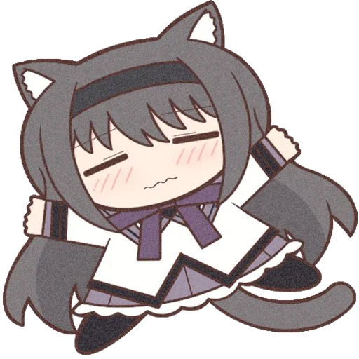 😓 Стикер «Homura Akemi Neko» для Telegram