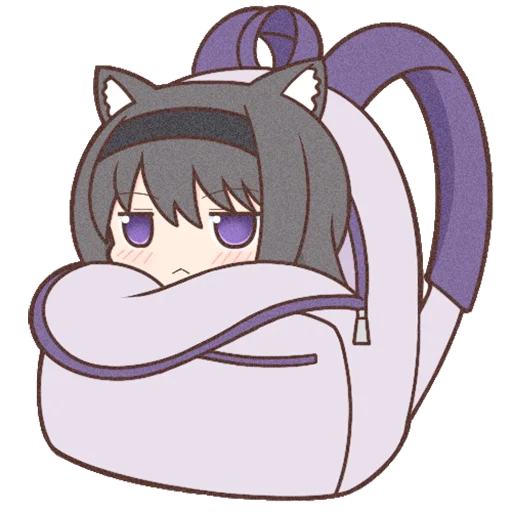 👜 Стикер «Homura Akemi Neko» для Telegram