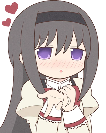 ❤️ Стикер «Homura Akemi Neko» для Telegram