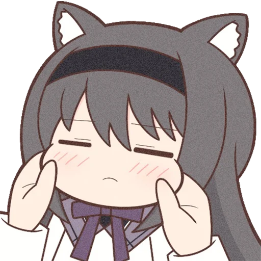 ☺️ Стикер «Homura Akemi Neko» для Telegram