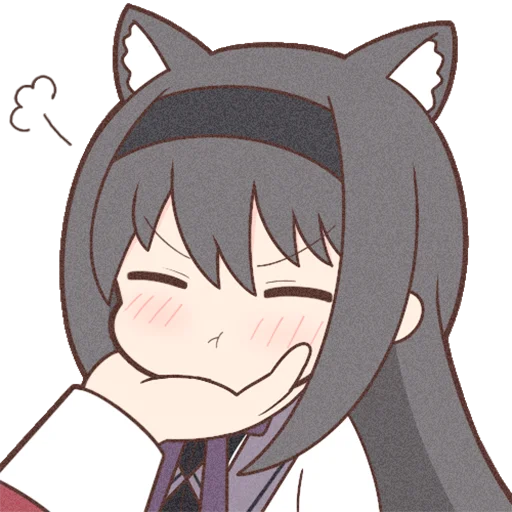 ☺️ Стикер «Homura Akemi Neko» для Telegram