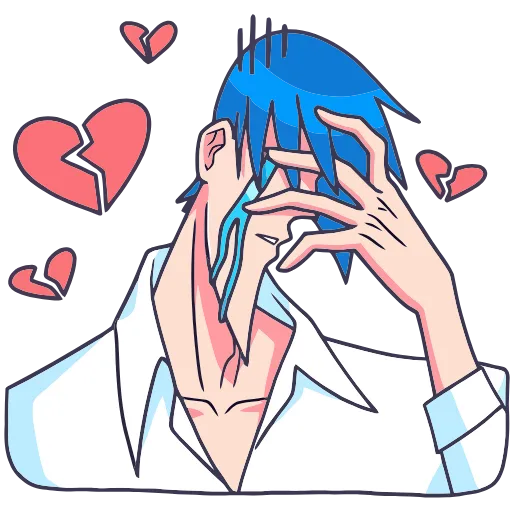 💔 Эмодзи «Акихико семпай» для Telegram