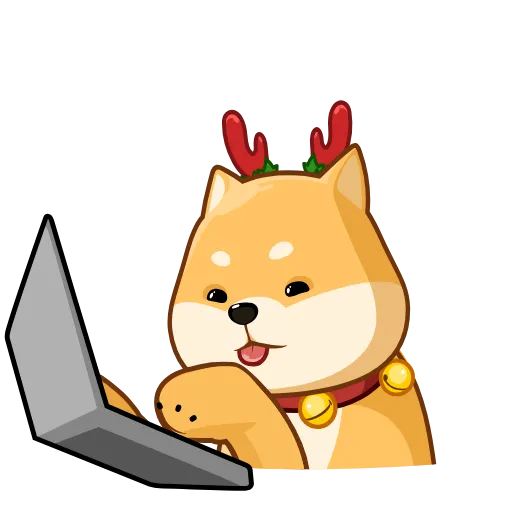 💻 Стикер «Акио - помощник Санты» для Telegram