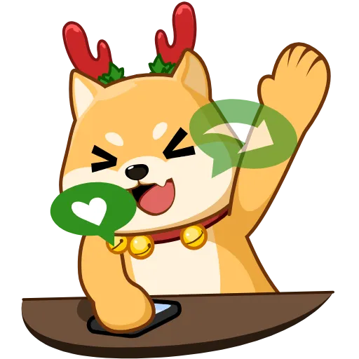💚 Стикер «Акио - помощник Санты» для Telegram