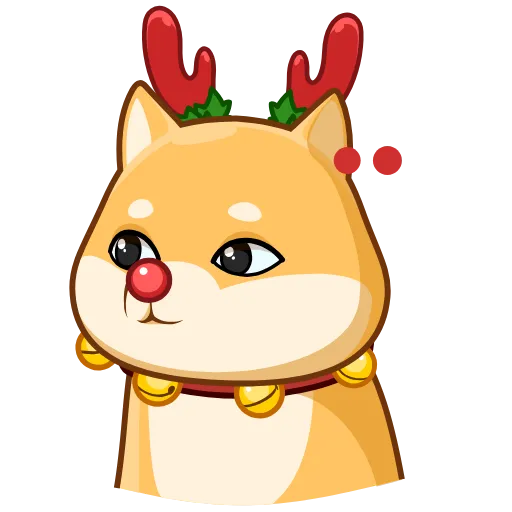 🦌 Стикер «Акио - помощник Санты» для Telegram