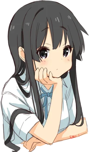😍 Стикер «Akiyama Mio» для Telegram