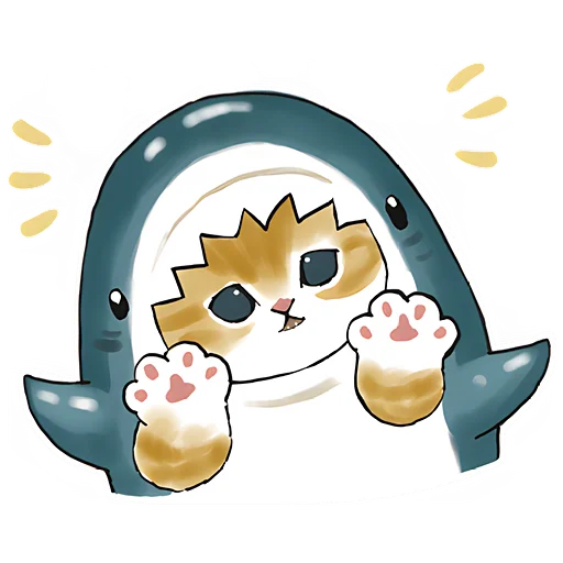 👐 Стикер «Акулы и котята 4» для Telegram
