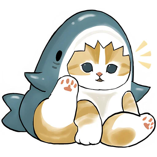 😁 Стикер «Акулы и котята 4» для Telegram