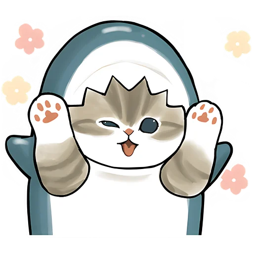 😉 Стикер «Акулы и котята 4» для Telegram