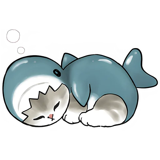 😴 Стикер «Акулы и котята 4» для Telegram