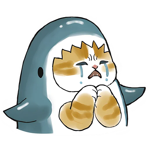 😭 Стикер «Акулы и котята 4» для Telegram