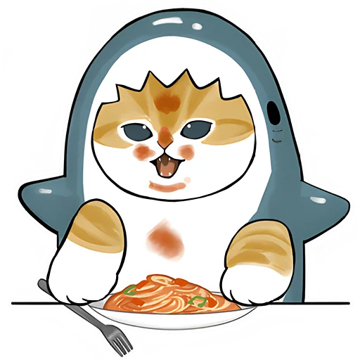 😁 Стикер «Акулы и котята 4» для Telegram