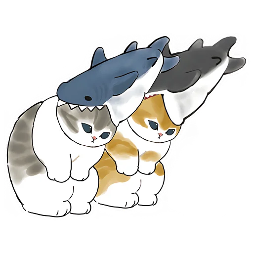 😔 Стикер «Акулы и котята 4» для Telegram