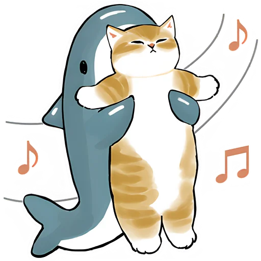 🥰 Стикер «Акулы и котята 4» для Telegram
