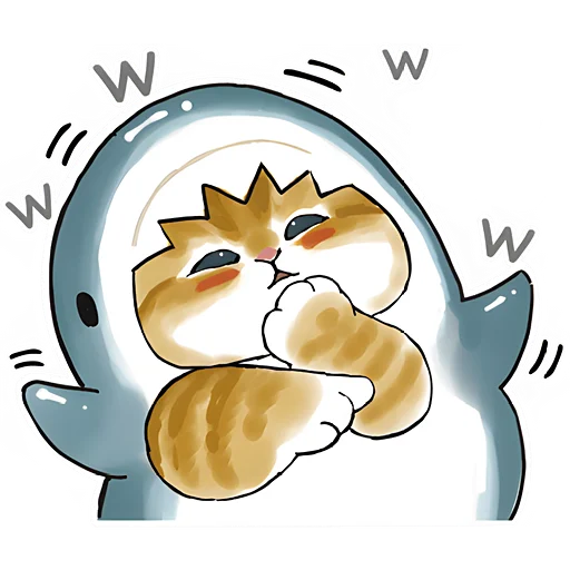 😂 Стикер «Акулы и котята 4» для Telegram