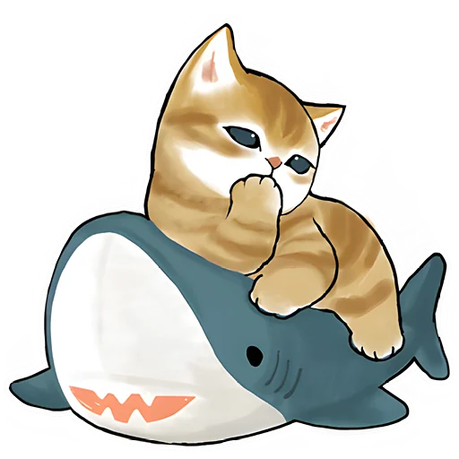 😆 Стикер «Акулы и котята 4» для Telegram