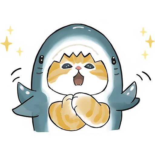 😍 Стикер «Акулы и котята 4» для Telegram