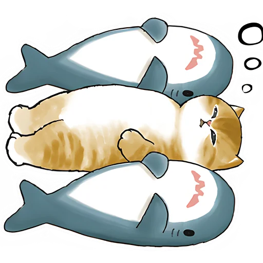 😴 Стикер «Акулы и котята 4» для Telegram