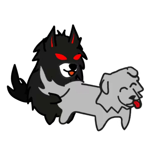 ❤️ Стикер «Akuma Inu» для Telegram