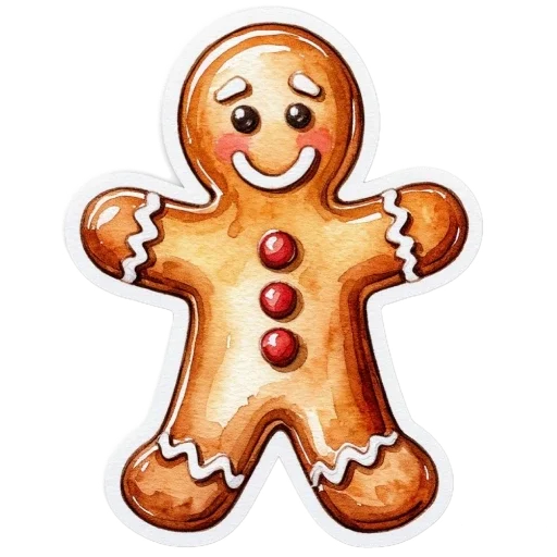 🥮 Стикер «Акварельная зима» для Telegram