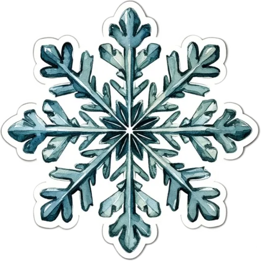 ❄️ Стикер «Акварельная зима» для Telegram