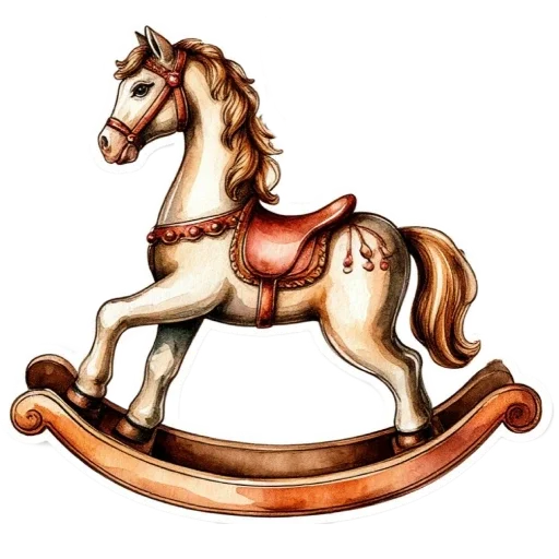 🐎 Стикер «Акварельная зима» для Telegram
