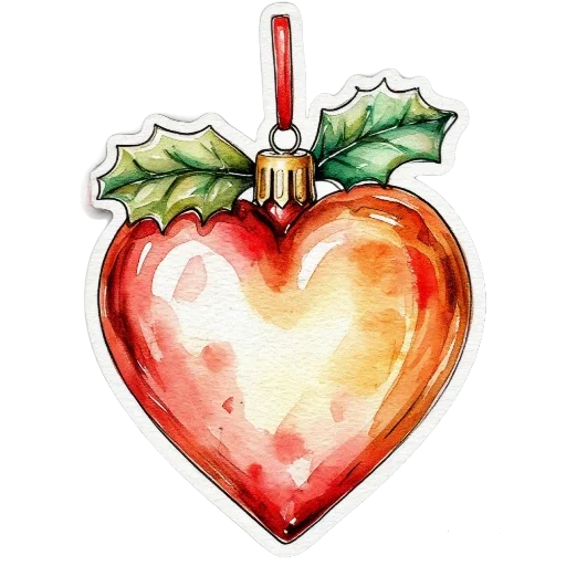 ❤️ Стикер «Акварельная зима» для Telegram
