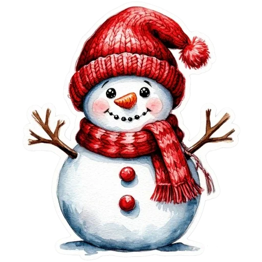 ⛄️ Стикер «Акварельная зима» для Telegram