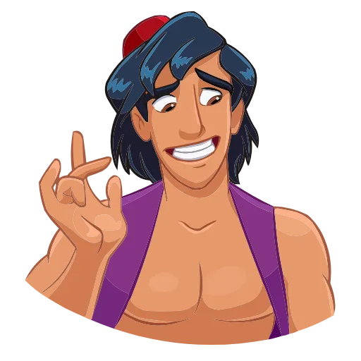 Стикер 27 Набор эмоджи по мульту «Aladdin Аладдин» из ВК в HD качестве