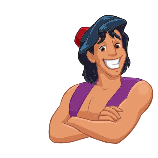 Стикер 3 Набор эмоджи по мульту «Aladdin Аладдин» из ВК в HD качестве