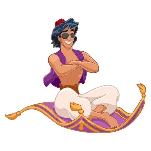 Стикер 2 Набор эмоджи по мульту «Aladdin Аладдин» из ВК в HD качестве