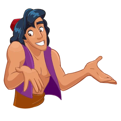 Стикер 36 Набор эмоджи по мульту «Aladdin Аладдин» из ВК в HD качестве