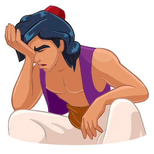 Стикер 24 Набор эмоджи по мульту «Aladdin Аладдин» из ВК в HD качестве