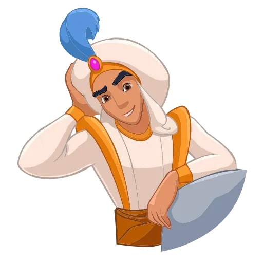 Стикер 19 Набор эмоджи по мульту «Aladdin Аладдин» из ВК в HD качестве