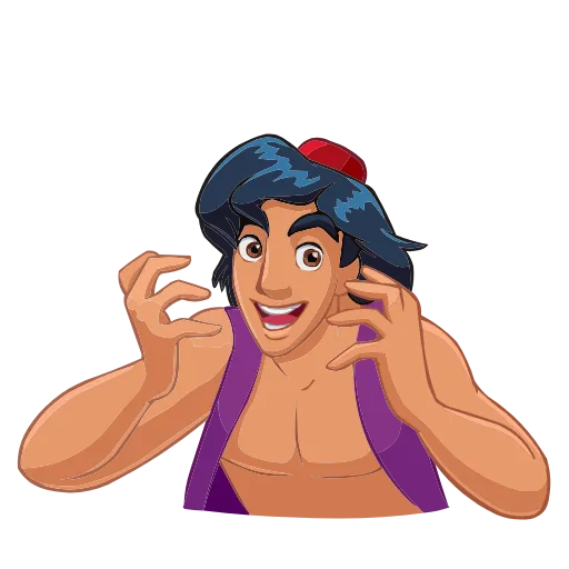 Стикер 17 Набор эмоджи по мульту «Aladdin Аладдин» из ВК в HD качестве