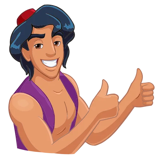 Стикер 35 Набор эмоджи по мульту «Aladdin Аладдин» из ВК в HD качестве