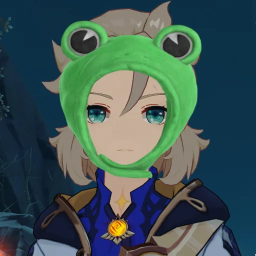 🐸 Стикер «guess my favorite character» для Telegram