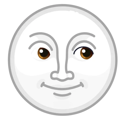 🌚 Стикер «Albino Emoji» для Telegram