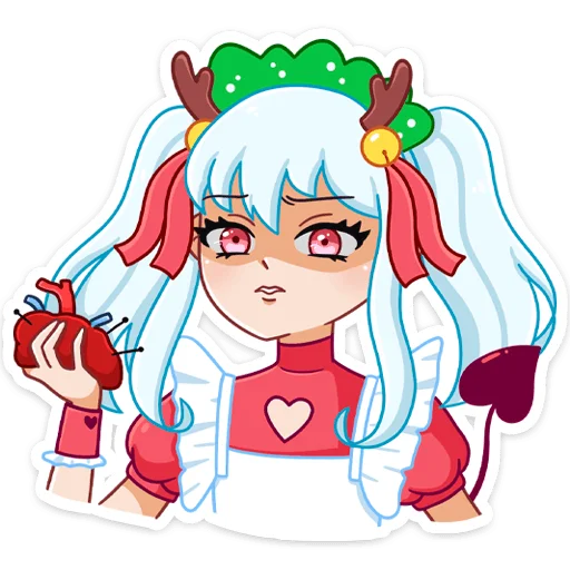 ❤️ Стикер «Алекса Клаус» для Telegram