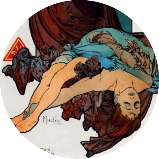 🌺 Стикер «Alfons Mucha» для Telegram