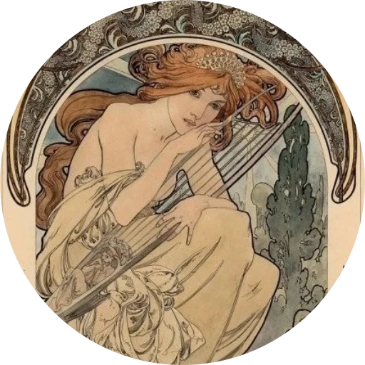 🌺 Стикер «Alfons Mucha» для Telegram