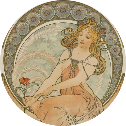 🌺 Стикер «Alfons Mucha» для Telegram
